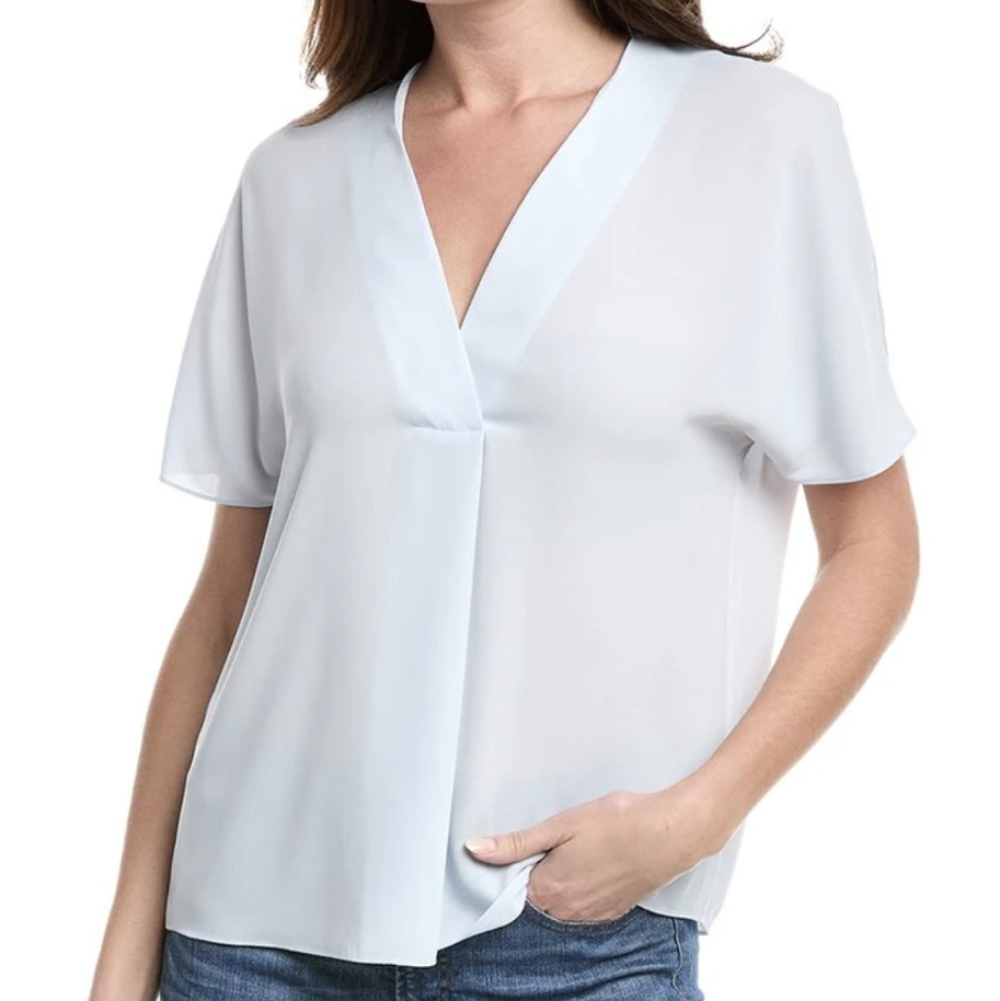 Elegant Light Blue Women's Top